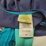Islander Swimsuit One Piece Halter Blue Womens 12 Summer Beach Pool Vacation