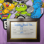 Sesame Street Gang Tee Shirt Purple Womens Medium Big Bird Muppets Elmo Cookie