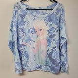 Disney Frozen Long Sleeve Tee Shirt Blue Elsa Youth Large Girls School
