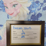 Disney Frozen Long Sleeve Tee Shirt Blue Elsa Youth Large Girls School