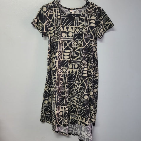 Lularoe Dress Short Sleeve Hi Lo Womens XXS Geometric Patterns