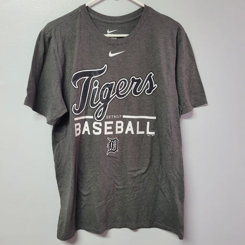 Nike Detroit Tigers Tee Shirt Gray Michigan Baseball MLB Comerica Womens Large