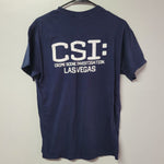 Gildan CSI Tee Shirt Halloween Costume Blue Crime Scene Womens Medium Uniform