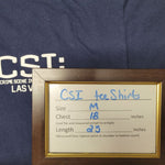 Gildan CSI Tee Shirt Halloween Costume Blue Crime Scene Womens Medium Uniform