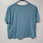 Joyspun Morning Gorgeous Tee Shirt Cropped Soft Womens Small Short Sleeve Blue