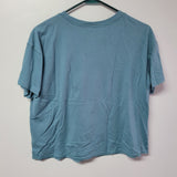 Joyspun Morning Gorgeous Tee Shirt Cropped Soft Womens Small Short Sleeve Blue