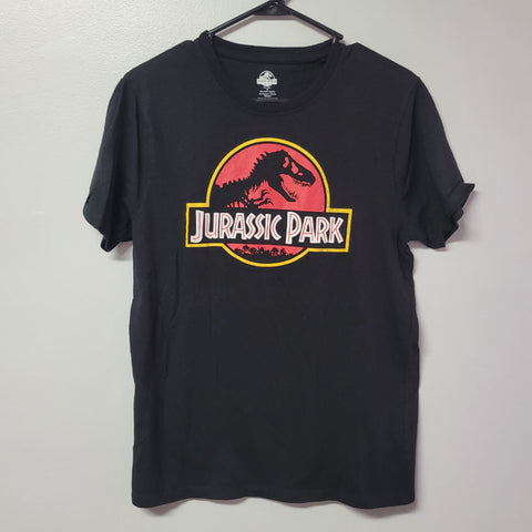 Jurassic World Park Tee Shirt Boyt Medium Youth Black Dinosaur T Rex Movie