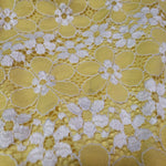 Madison Leigh Dress Lace Yellow Daisy Womens Size 6 Zipper Cap Sleeve Small
