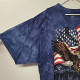 The Mountain Eagle Flag Tee Shirt Mens 2XL Cotton Print USA America Freedom