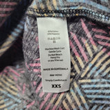 Lularoe Dress Short Sleeve Chest Pocket Womens XXS Geometric Tribal Mid Length