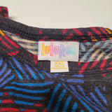 Lularoe Dress Short Sleeve Chest Pocket Womens XXS Geometric Tribal Mid Length