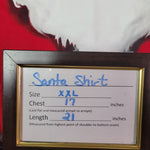 Santa Shirt Christmas Costume Red White Youth XXL Party Short Sleeve