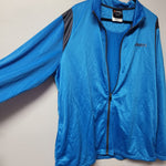 AND1 Full Zip Jacket Lightweight Pockets Blue Athletic Windbreaker Mens XL