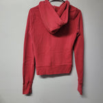 Hollister So Cal Full Zip Cropped Hoodie Sweatshirt Red Pink Womens Junior L