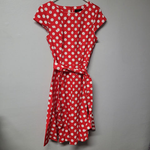 Dressy Star Red Polkadot Minnie Mouse Lucille Ball Lucy Costume Womens Large Tie