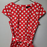Dressy Star Red Polkadot Minnie Mouse Lucille Ball Lucy Costume Womens Large Tie