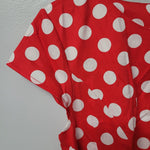 Dressy Star Red Polkadot Minnie Mouse Lucille Ball Lucy Costume Womens Large Tie