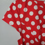 Dressy Star Red Polkadot Minnie Mouse Lucille Ball Lucy Costume Womens Large Tie