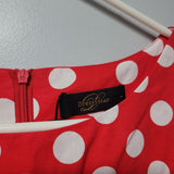 Dressy Star Red Polkadot Minnie Mouse Lucille Ball Lucy Costume Womens Large Tie