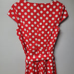 Dressy Star Red Polkadot Minnie Mouse Lucille Ball Lucy Costume Womens Large Tie