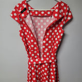 Dressy Star Red Polkadot Minnie Mouse Lucille Ball Lucy Costume Womens Large Tie