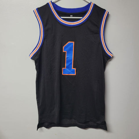 Buggs Jersey Black Blue Mens Small Space Jam Movie Breathable Cartoon Basketball