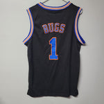 Buggs Jersey Black Blue Mens Small Space Jam Movie Breathable Cartoon Basketball