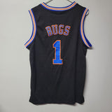 Buggs Jersey Black Blue Mens Small Space Jam Movie Breathable Cartoon Basketball