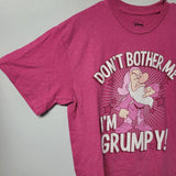 Disney Grumpy Dwarf Tee Shirt Pink Womens Large 12 14 Snow White Dont Bother Me