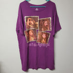 Disney Frozen Sleep Shirt Womens One Size Purple Dont Do Mornings Bed Head Hair