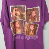 Disney Frozen Sleep Shirt Womens One Size Purple Dont Do Mornings Bed Head Hair
