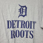Bally Sports Detroit Tigers Baseball Roots Mens Large Tee Shirt Gray Blue Mich