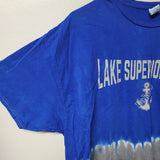 LSSU Lake Superior State Lakers Blue Tie Dye Cotton Mens 2XL Alumni Student