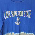 LSSU Lake Superior State Lakers Blue Tie Dye Cotton Mens 2XL Alumni Student