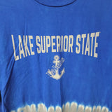 LSSU Lake Superior State Lakers Blue Tie Dye Cotton Mens 2XL Alumni Student