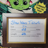 Star Wars Mandalorian Yoda Tee Shirt Mens XL Cotton Black Comic No 23 Graphic