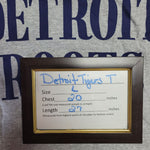 Bally Sports Detroit Tigers Baseball Roots Mens Large Tee Shirt Gray Blue Mich