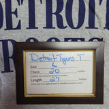 Bally Sports Detroit Tigers Baseball Roots Mens Large Tee Shirt Gray Blue Mich