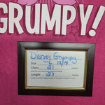 Disney Grumpy Dwarf Tee Shirt Pink Womens Large 12 14 Snow White Dont Bother Me