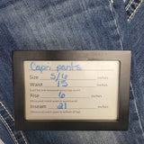 Maurices Capri Jeans Pants Blue Womens 5 6 Reg Denim Short Summer Spring Fall