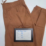 Old Navy Linen Pants Drawstring Brown Womens Large Pockets Casual Beach