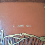 Arizona Highways Leather Binder Empty Magazine Holder Vintage Brown Cactus 1970s