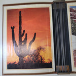 Arizona Highways Leather Binder Empty Magazine Holder Vintage Brown Cactus 1970s