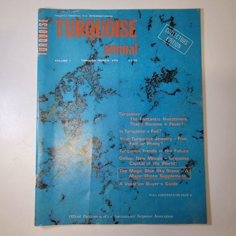 1976 Turquoise Annual March Volume 1 Jewelry Photos Articles Collectors Edition