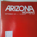 Arizona Highways September 1975 Sunset Cactus Cave Rock Formations Vintage Art