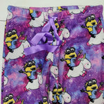 Despicable Me 2 Minions Unicorn Purple Galaxy Womens Medium Large Stretch Fuzzy