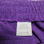 Falls Creek Girls Pants Purple Halloween Stretch Waist Size XL 14 16