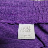 Falls Creek Girls Pants Purple Halloween Stretch Waist Size XL 14 16
