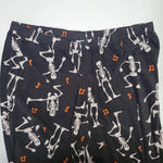 Skeleton Sleepwear Pants Lounge Pajama Black Orange Childs Large Black
