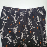 Skeleton Sleepwear Pants Lounge Pajama Black Orange Childs Large Black